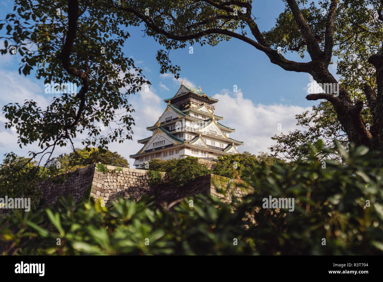 Japan berühmten Reiseziel, Burg Osaka in Osaka City Stockfoto