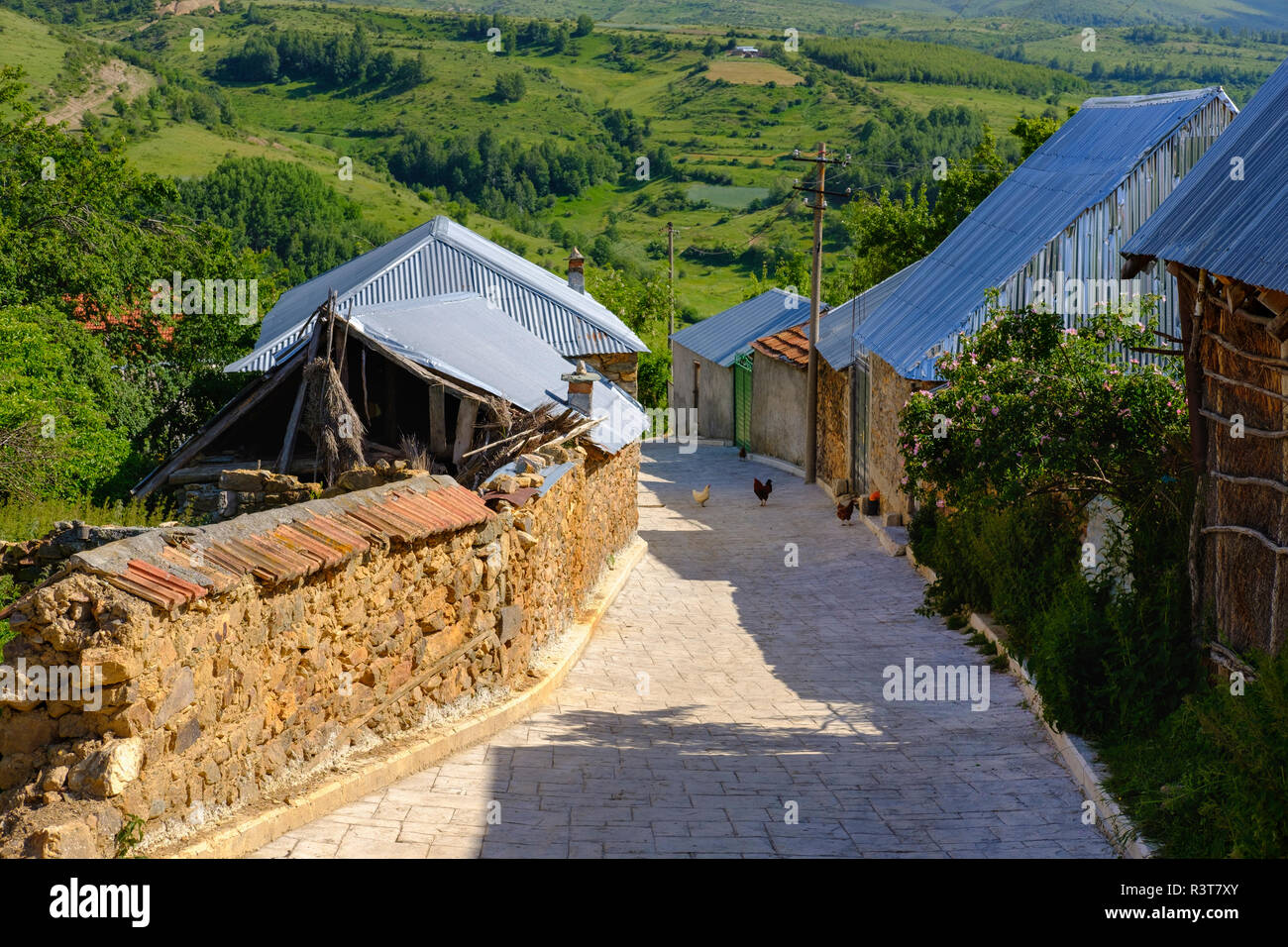 Albanien Kukes County, Shishtavec, Dorf Stockfoto
