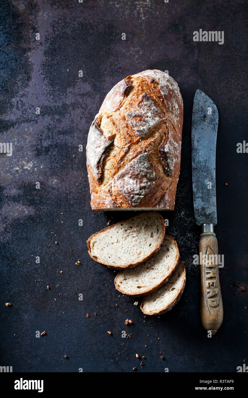 Frischen Sauerteig Brot Stockfoto