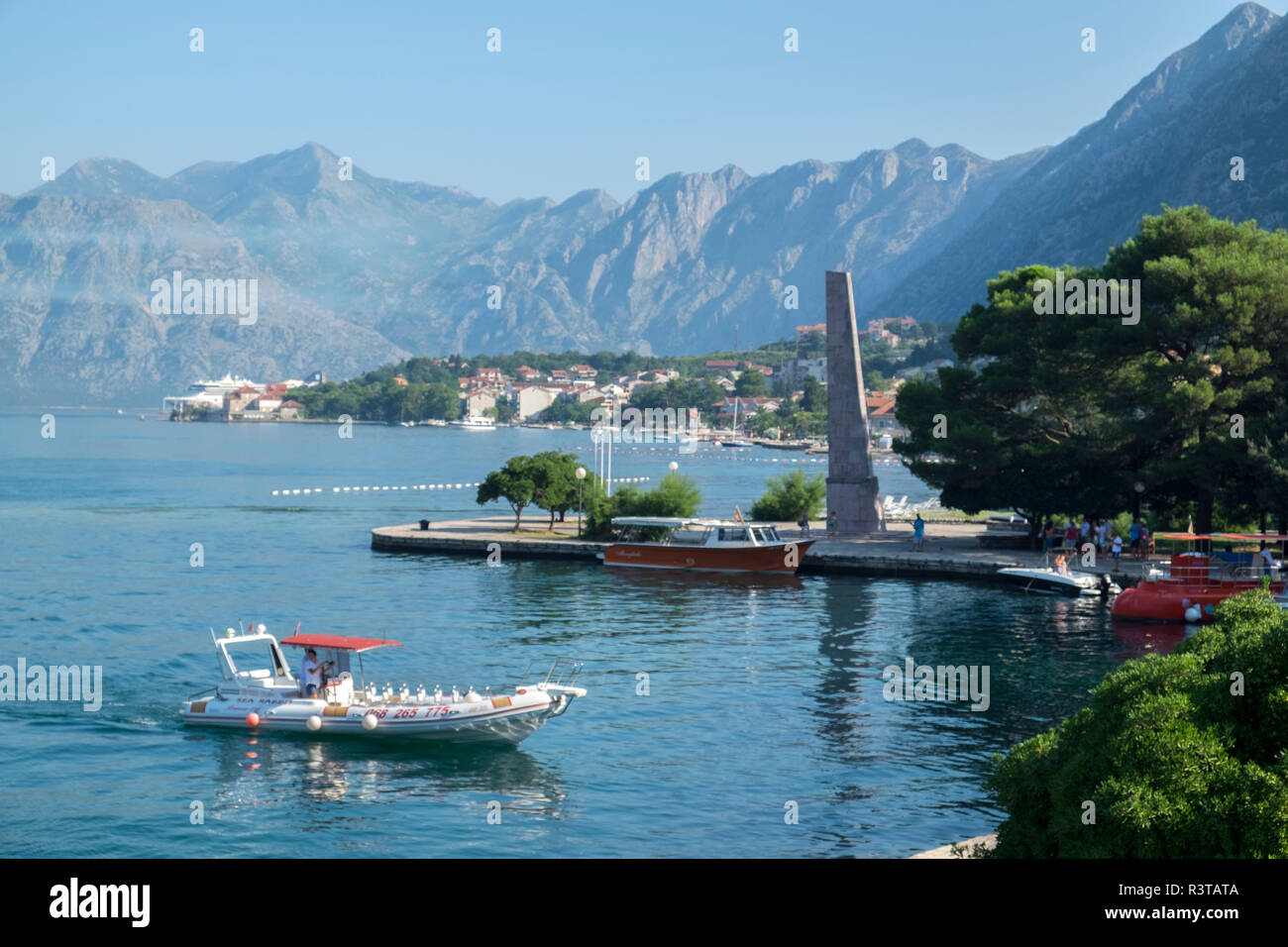 Boote im Hafen, Kotor, Montenegro Stockfoto