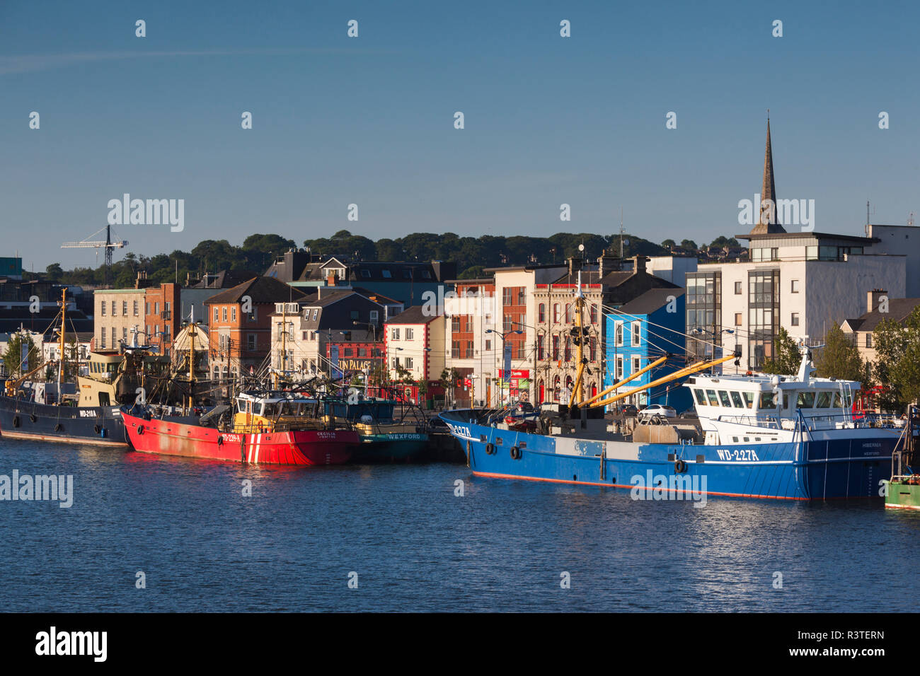 Irland, County Wexford, Wexford Town, Boote auf dem Fluss Slaney, dawn Stockfoto