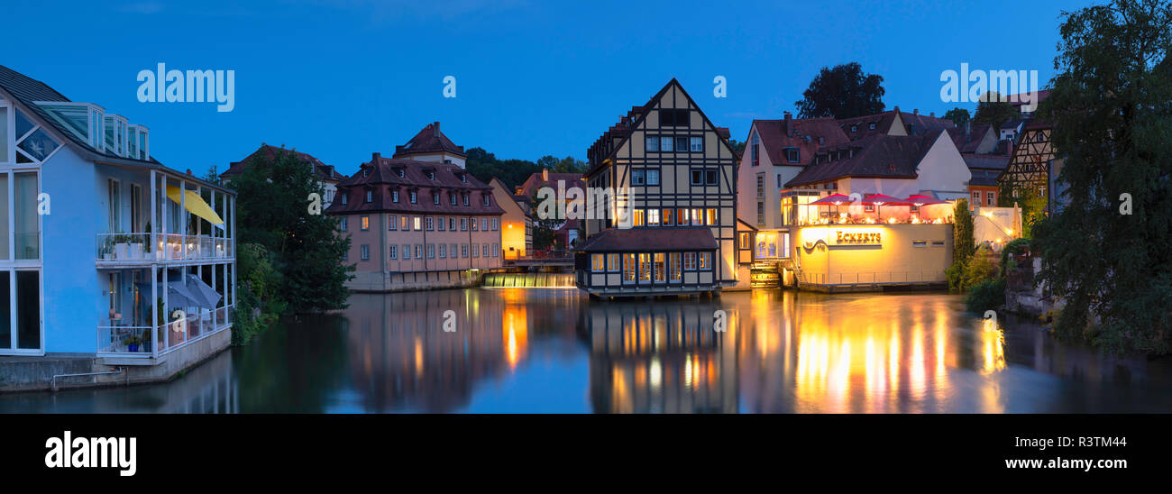 Restaurant In Der Nähe Von Bamberg Hotel Nepomuk und Eckerts Restaurant Regnitz in der Dämmerung, Bamberg