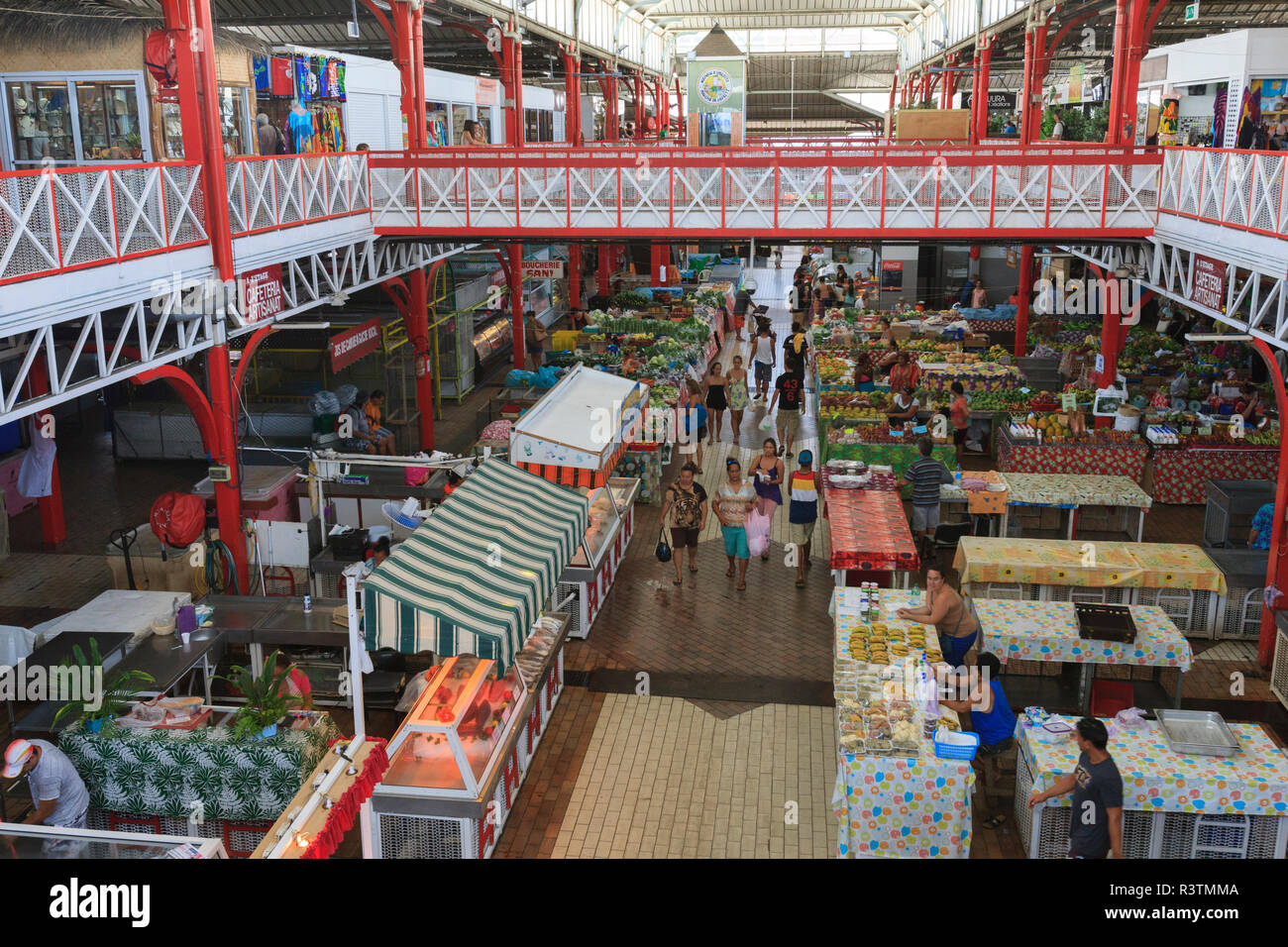 Obst- und Gemüsemarkt. Tahiti, Französisch Polynesien. Stockfoto