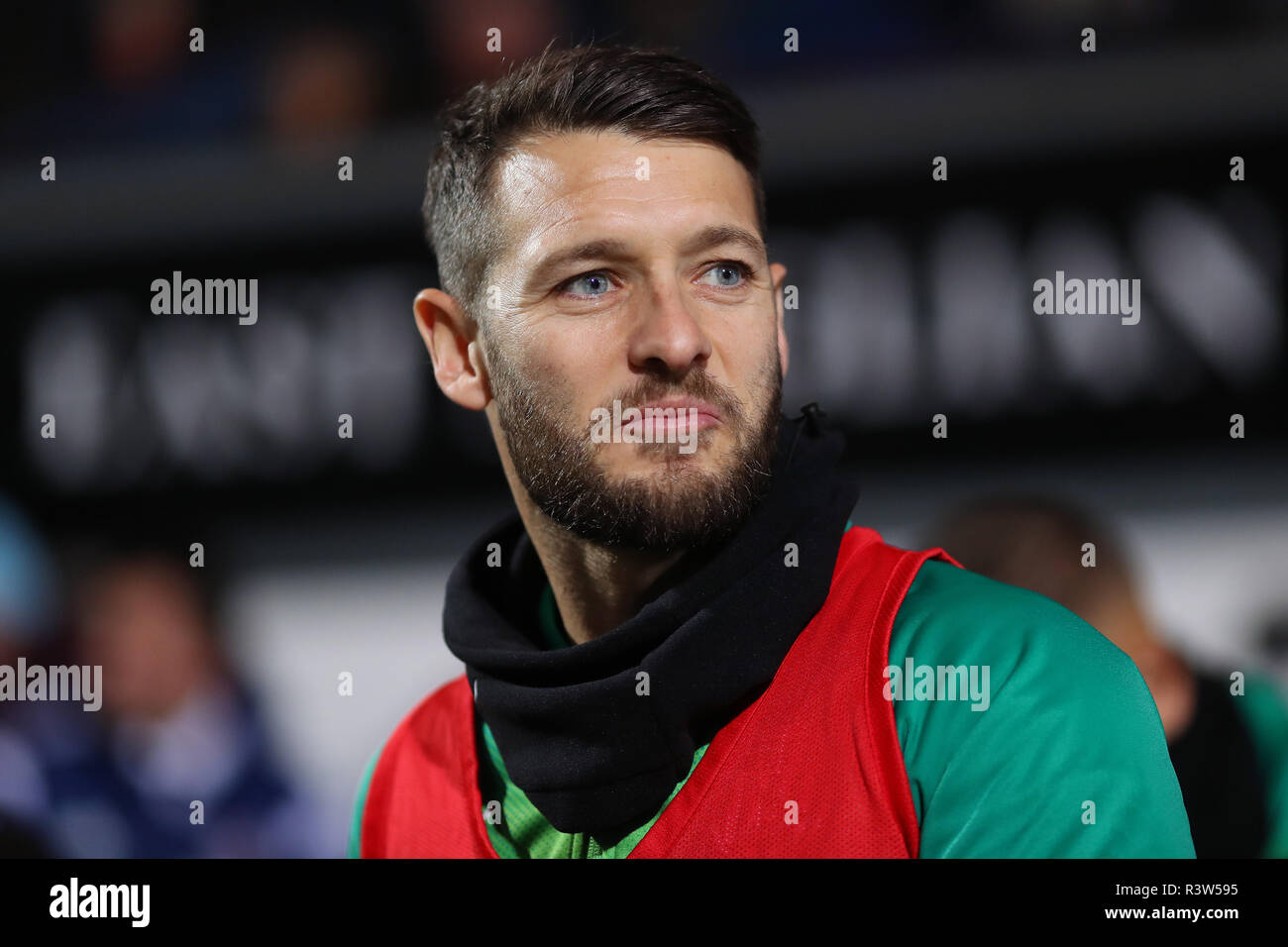 Wesley Hoolahan von West Bromwich Albion sieht auf der Ersatz Bank - Ipswich Town v West Bromwich Albion, Sky Bet Meisterschaft, Portman Road, Stockfoto