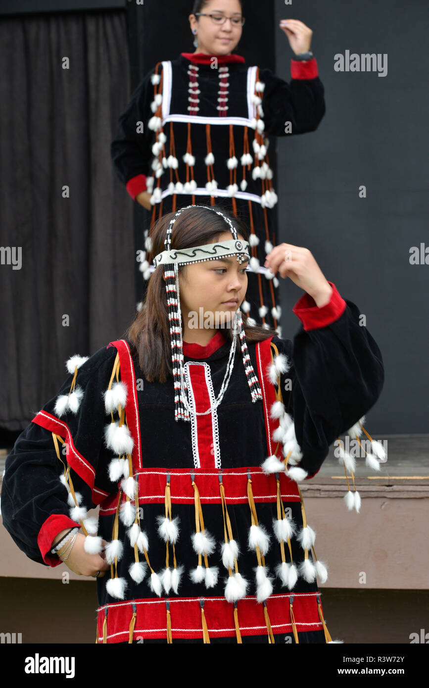 Native American Tänzer, Palmer, Alaska, USA Stockfoto