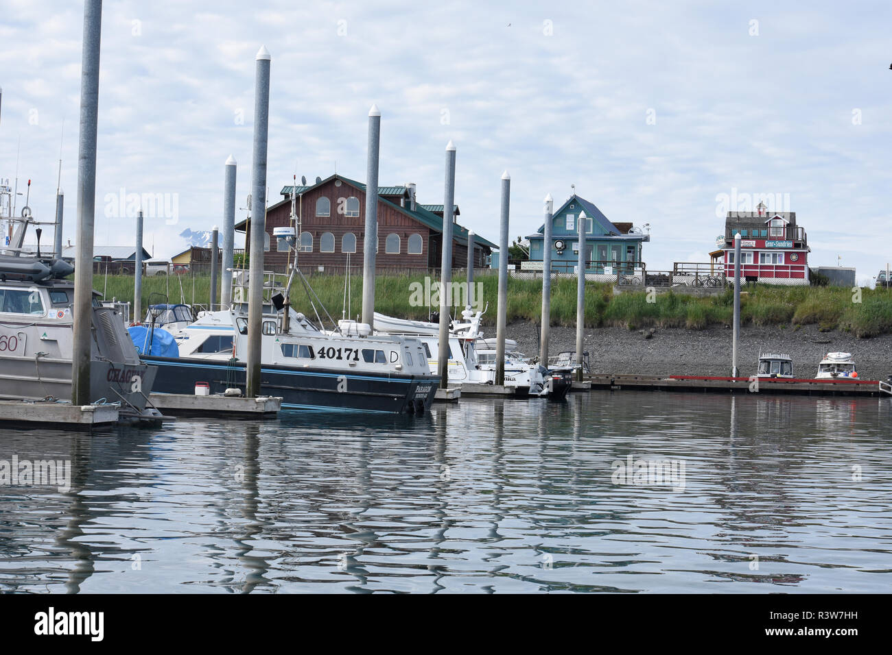 USA, Alaska, Homer Boat Harbour. Stockfoto