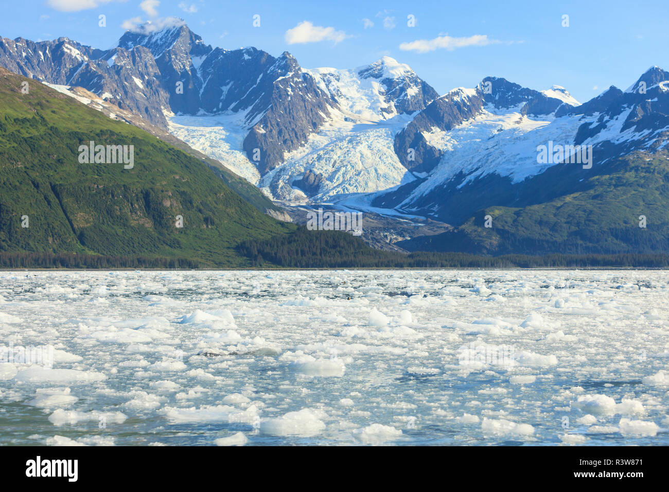 Harriman Fjord, Chugach Mountains, Chugach National Forest, Prince William Sound, Alaska Stockfoto