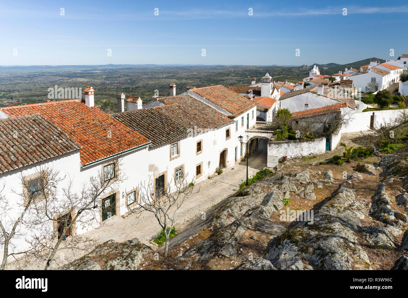 Ohrid einen berühmten mittelalterlichen Bergdorf und touristische Attraktion im Alentejo. Portugal Stockfoto