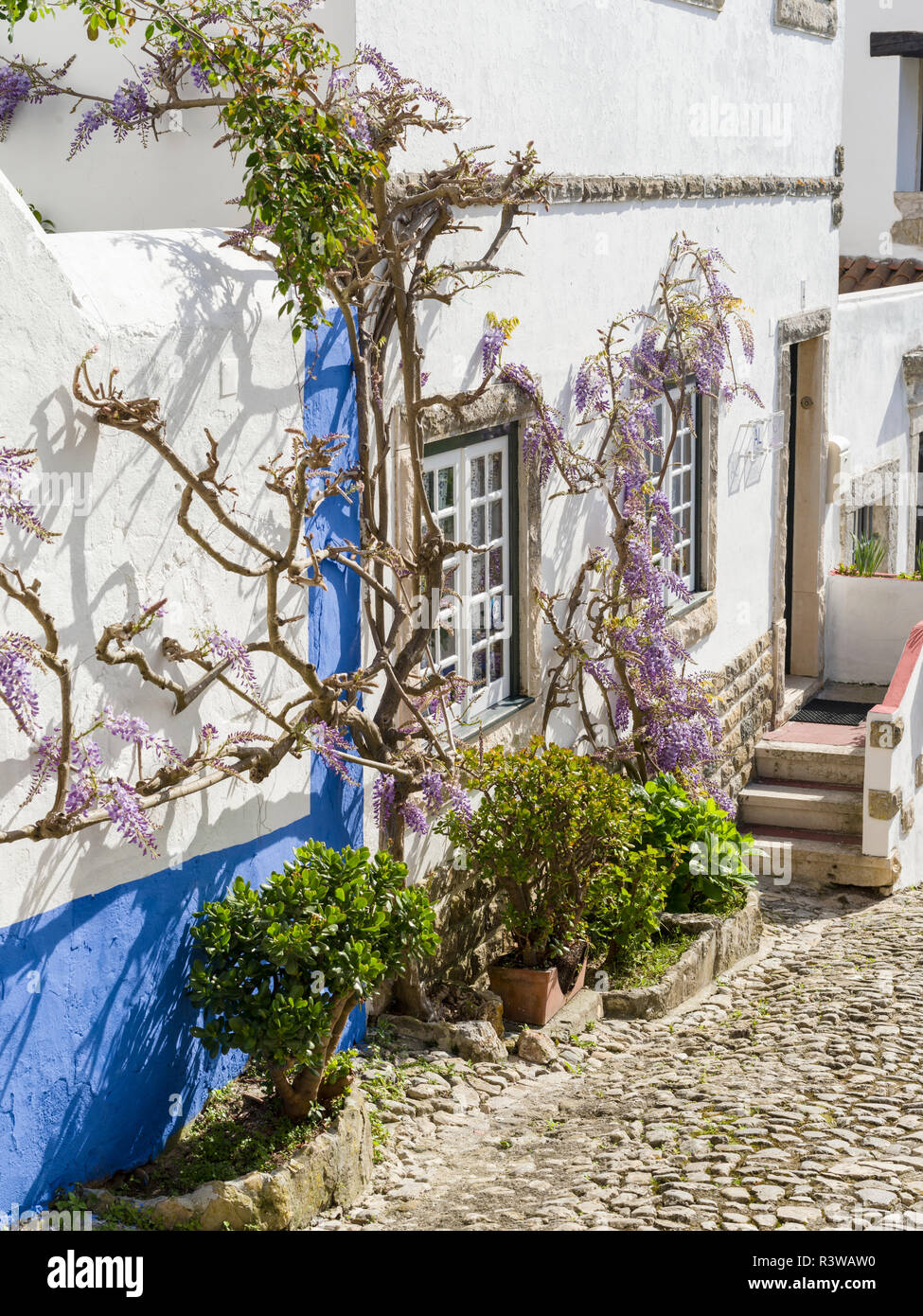 Historischen, mittelalterlichen Altstadt von Obidos, eine touristische Attraktion nördlich von Lissabon, Portugal (Editorial nur verwenden) Stockfoto