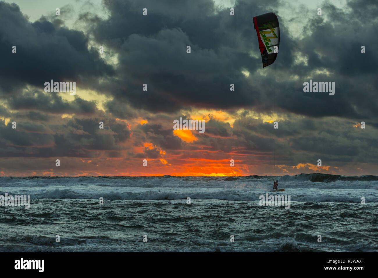 Kite Surfer im Ocean Beach San Francisco Stockfoto