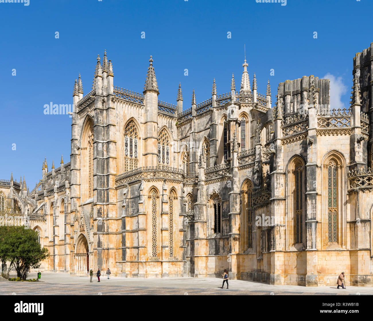 Kloster von Batalha, Mosteiro de Santa Maria da Vitoria, aufgeführt als UNESCO-Weltkulturerbe. Eine touristische Attraktion nördlich von Lissabon, Portugal Stockfoto