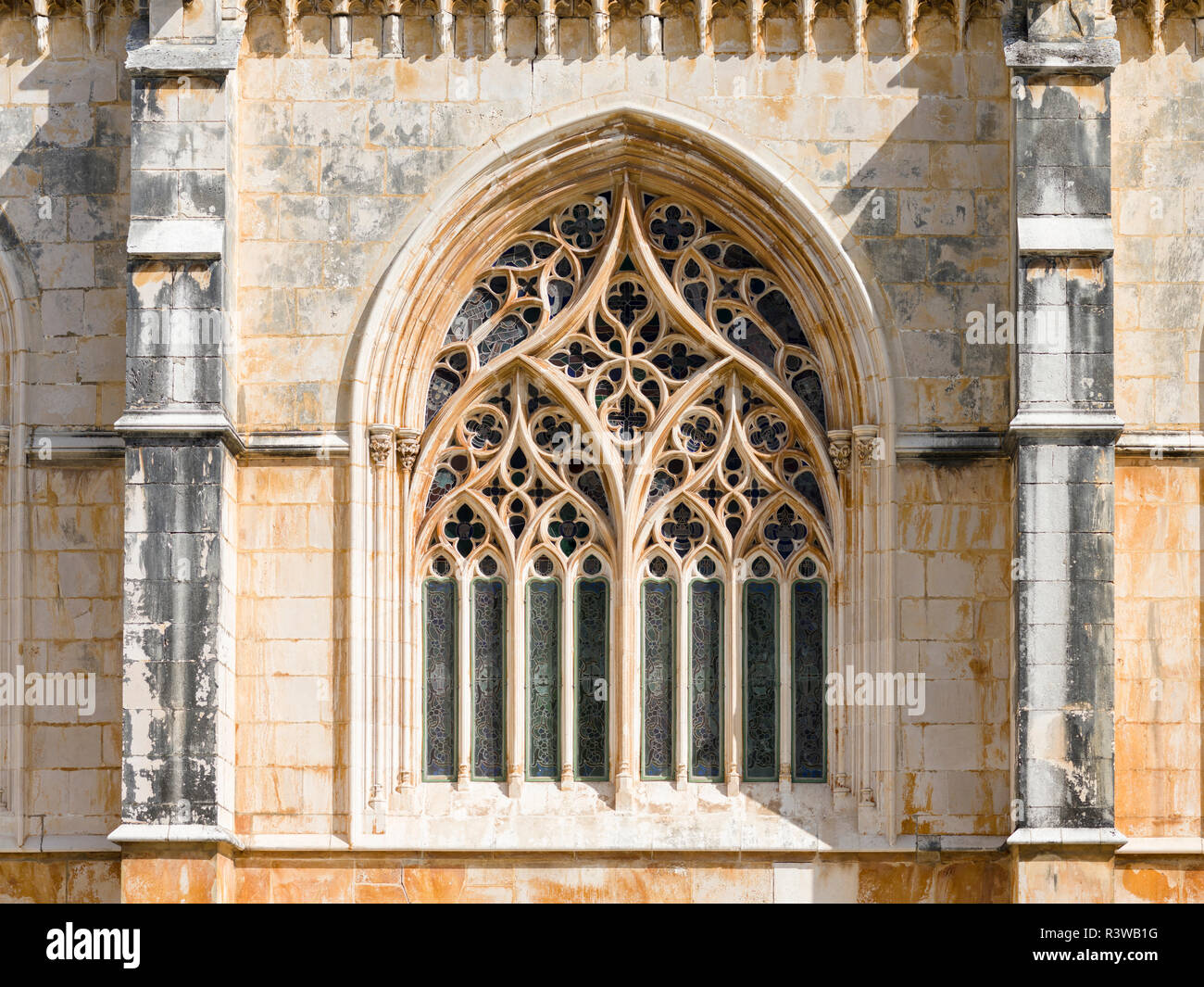 Kloster von Batalha, Mosteiro de Santa Maria da Vitoria, aufgeführt als UNESCO-Weltkulturerbe. Eine touristische Attraktion nördlich von Lissabon, Portugal Stockfoto