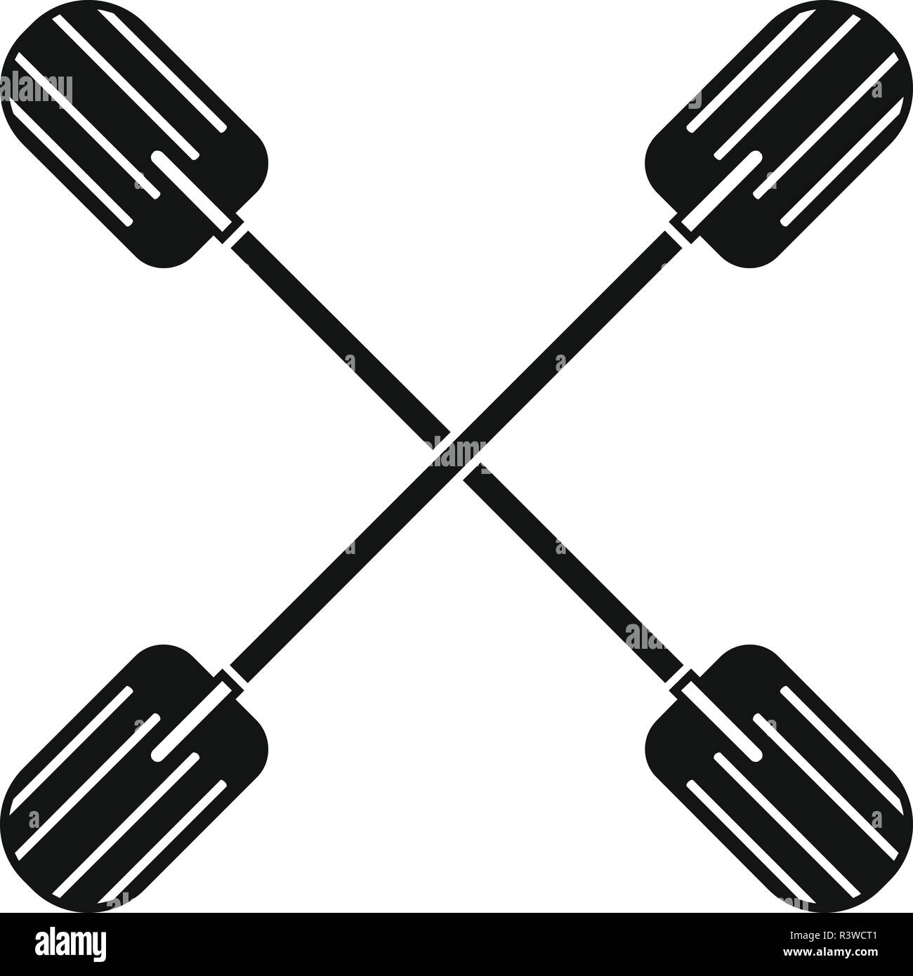 Kreuz Paddel Symbol. Einfache Abbildung von Cross Paddel vektor Symbol für Web Design auf weißem Hintergrund Stock Vektor