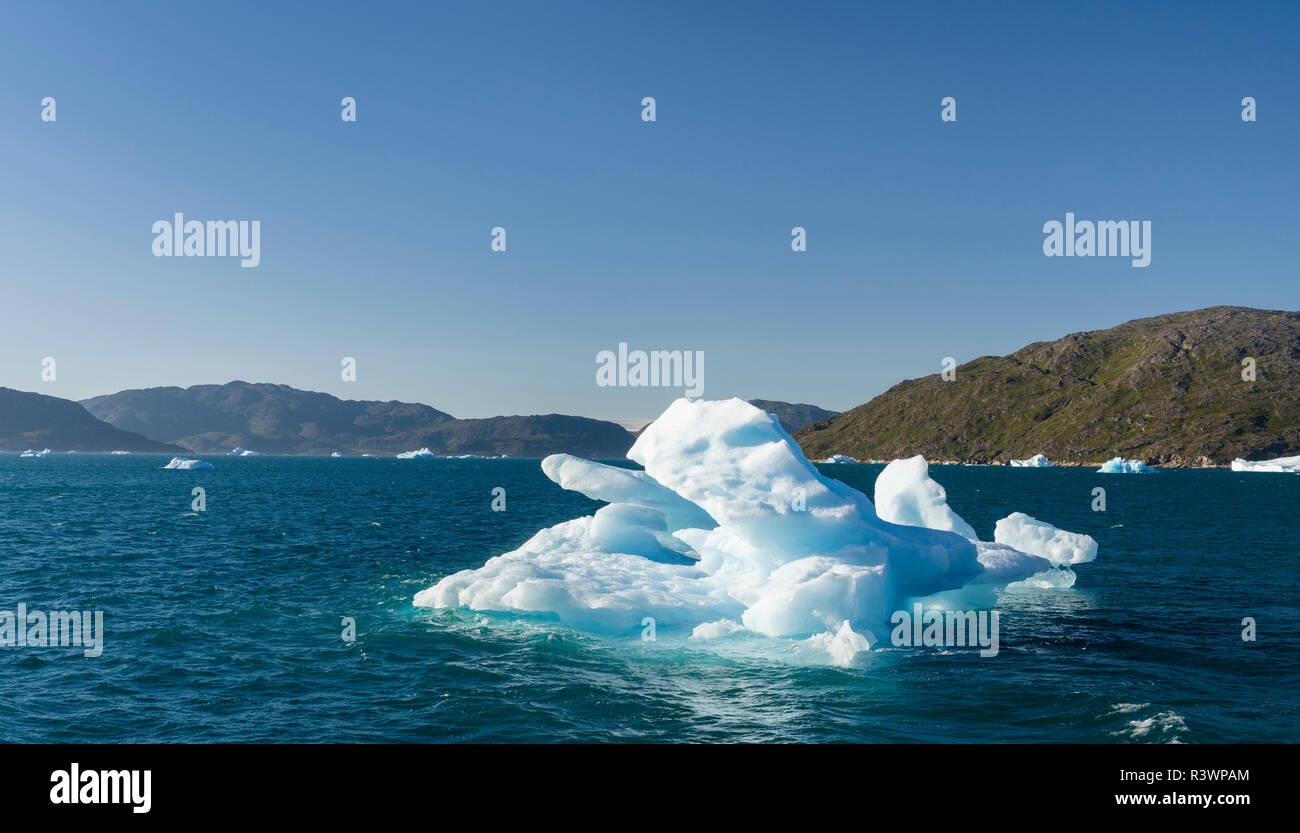 Eisberge in den Fjorden des südlichen Grönland, Dänemark driften Stockfoto