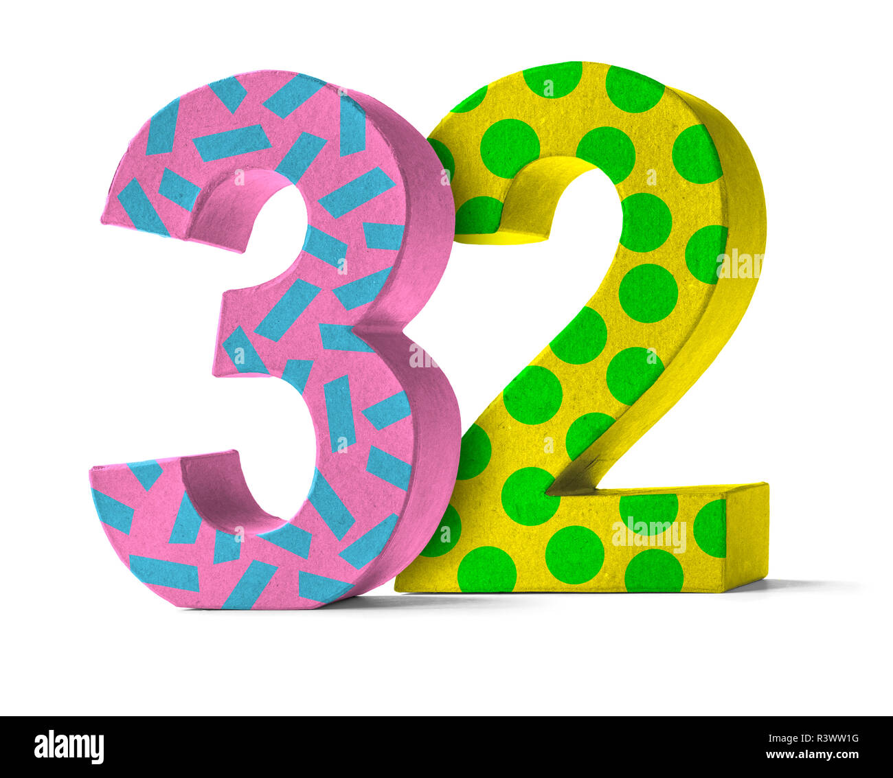 Number 32 Ausgeschnittene Stockfotos und -bilder - Alamy