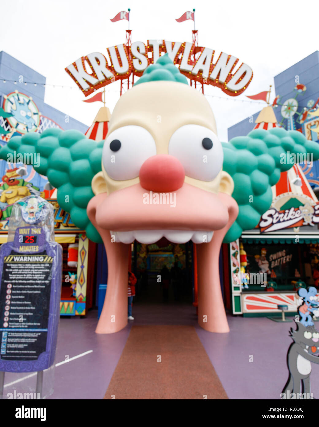 Krustyland in den Universal Studios in Hollywood Stockfoto