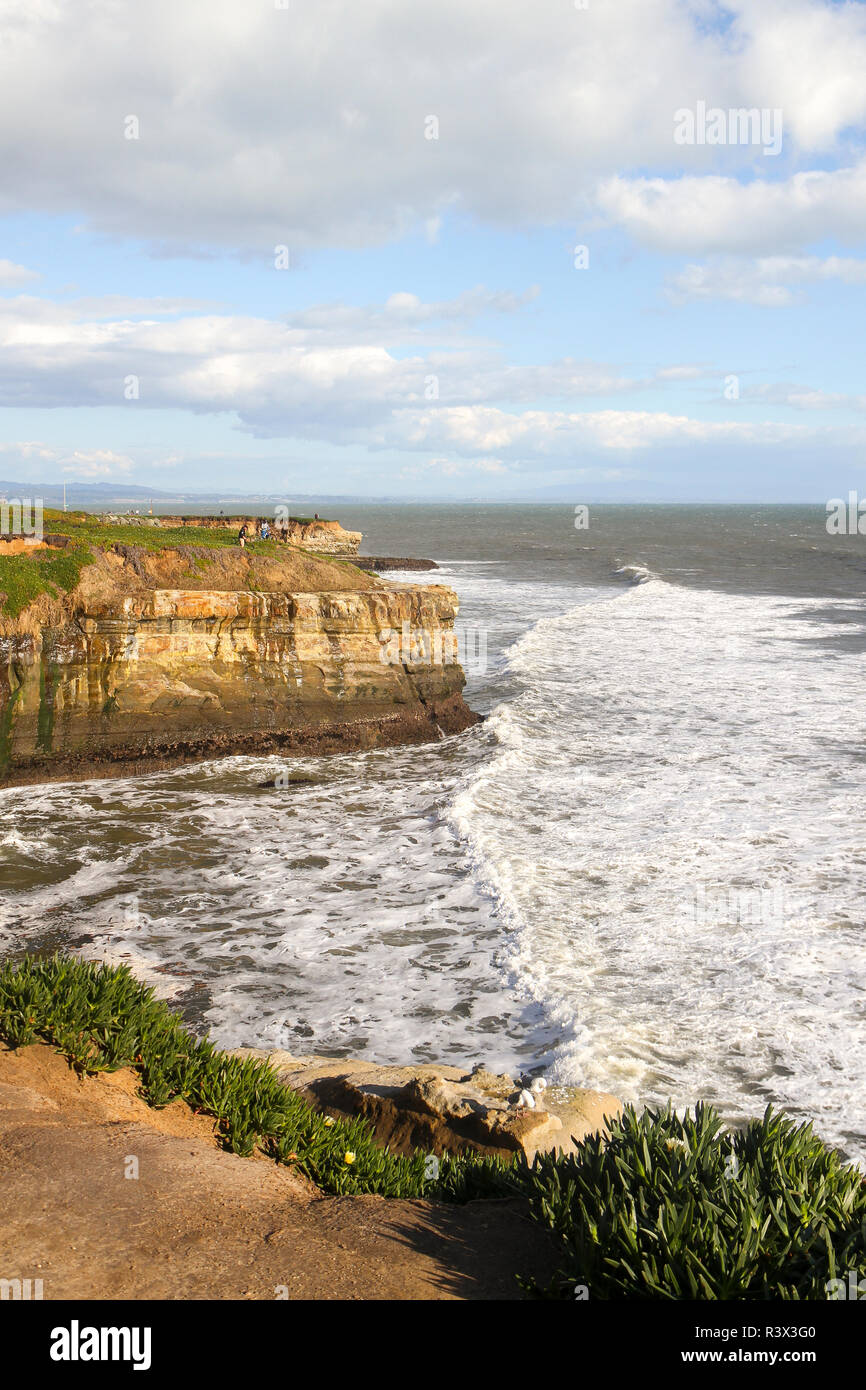 Ein Blick von West Cliff Drive Radweg, Santa Cruz, Kalifornien, USA Stockfoto