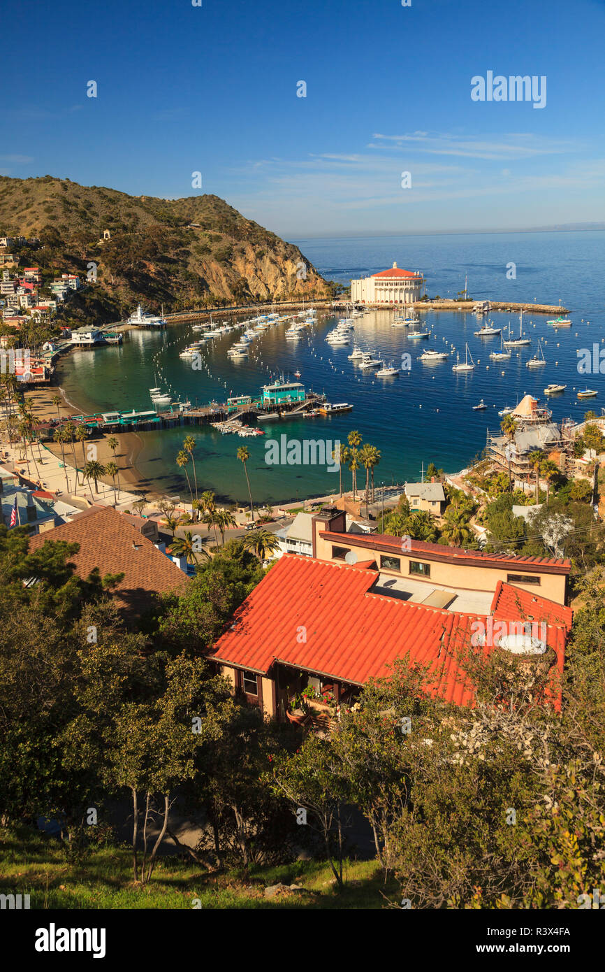 Stadt von Avalon auf Catalina Island, im südlichen Kalifornien, USA Stockfoto