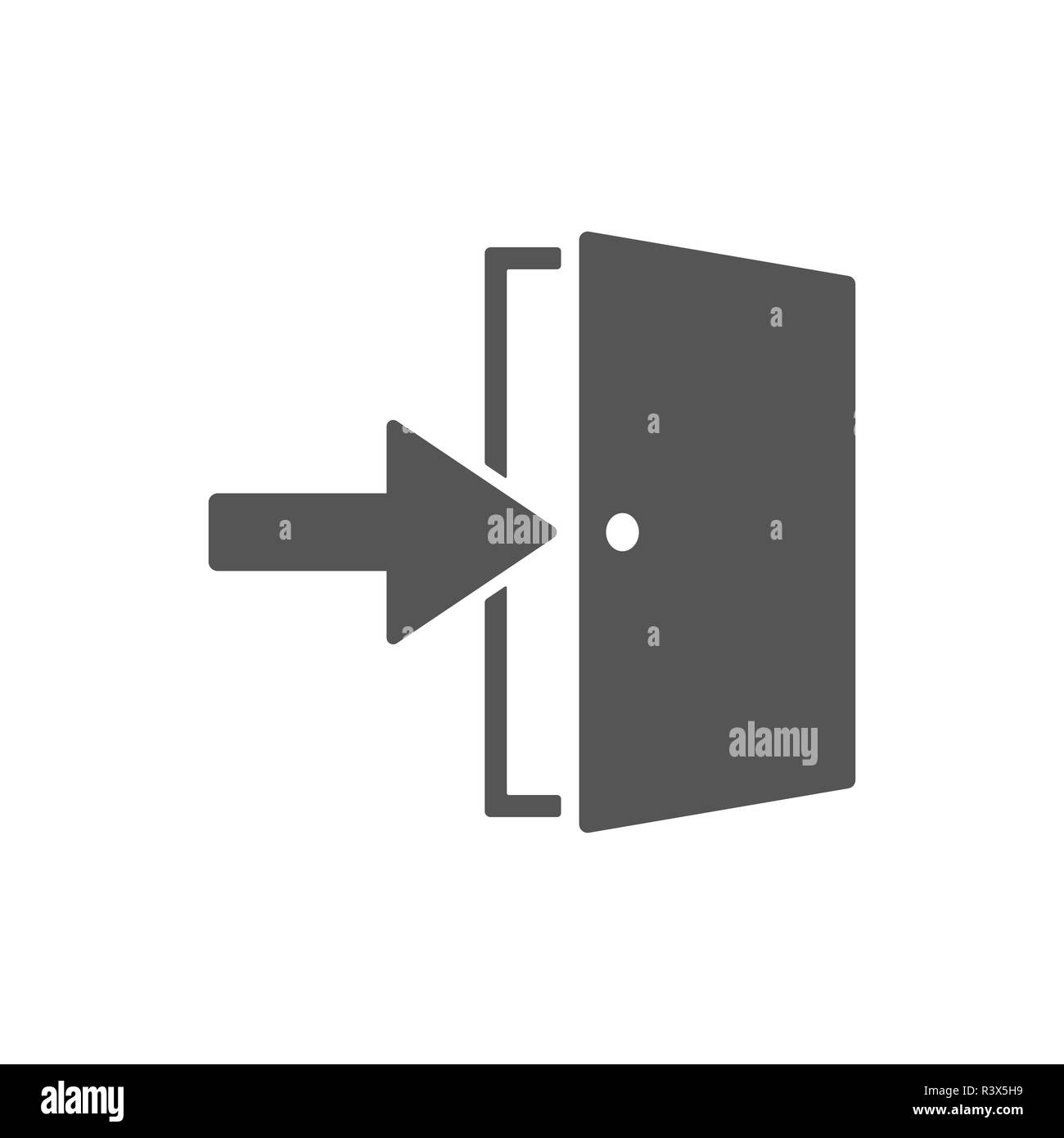 Notausgang, Fluchtweg unterzeichnen. Vector Illustration Stock Vektor