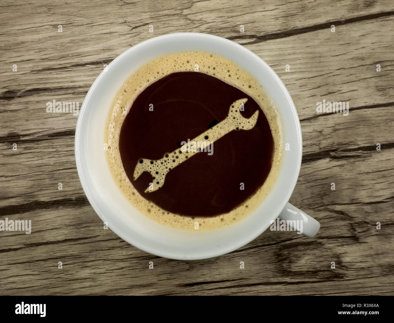 Coffee Service in der Werkstatt Stockfoto