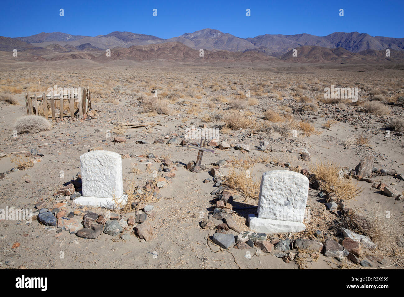 USA, Kalifornien, Death Valley National Park. Friedhof circa 1887. Stockfoto