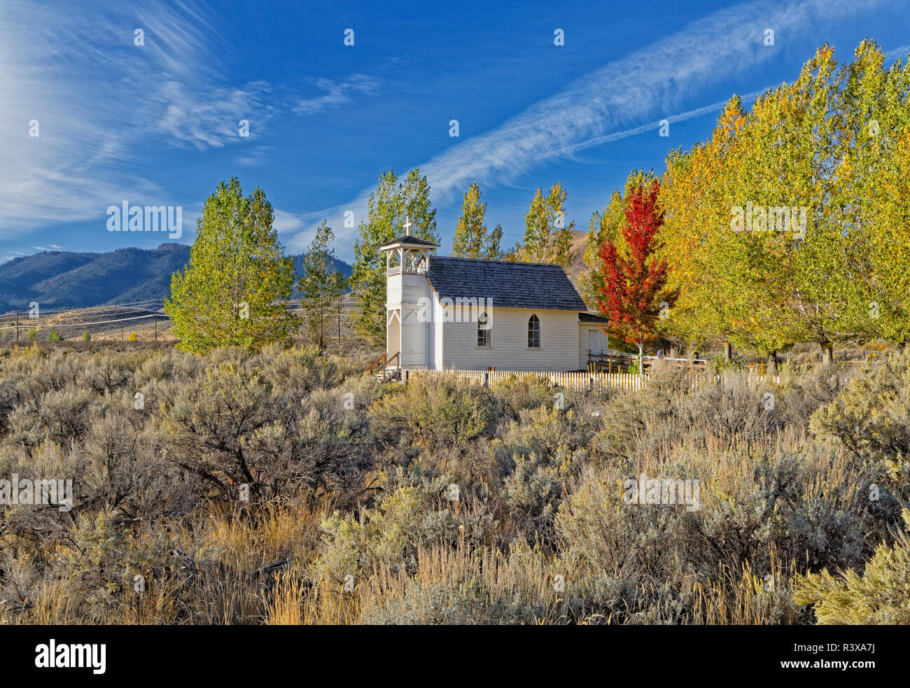 USA, Doyle, Kalifornien. Auf dem Highway 395. Stockfoto