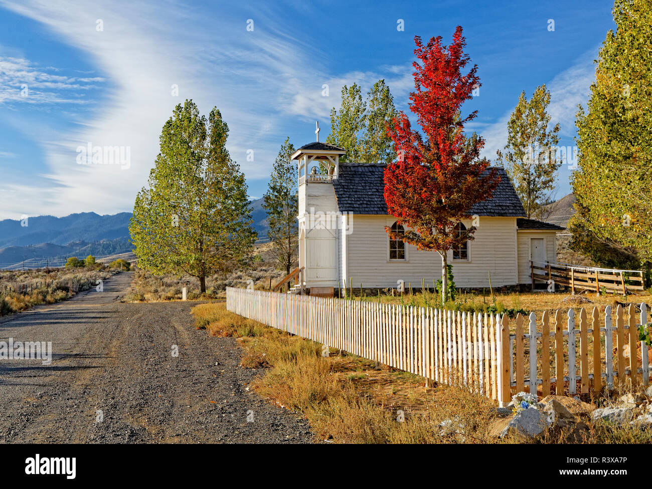 USA, Doyle, Kalifornien. Auf dem Highway 395. Stockfoto