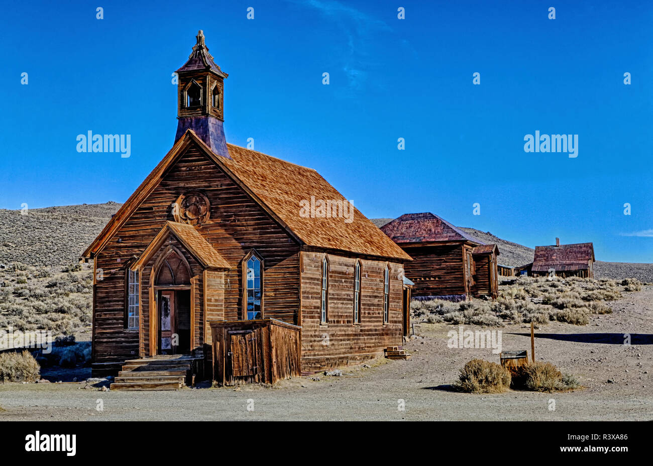 USA, Bodie, Kalifornien. Bergbaustadt, Bodie California State Park. Stockfoto