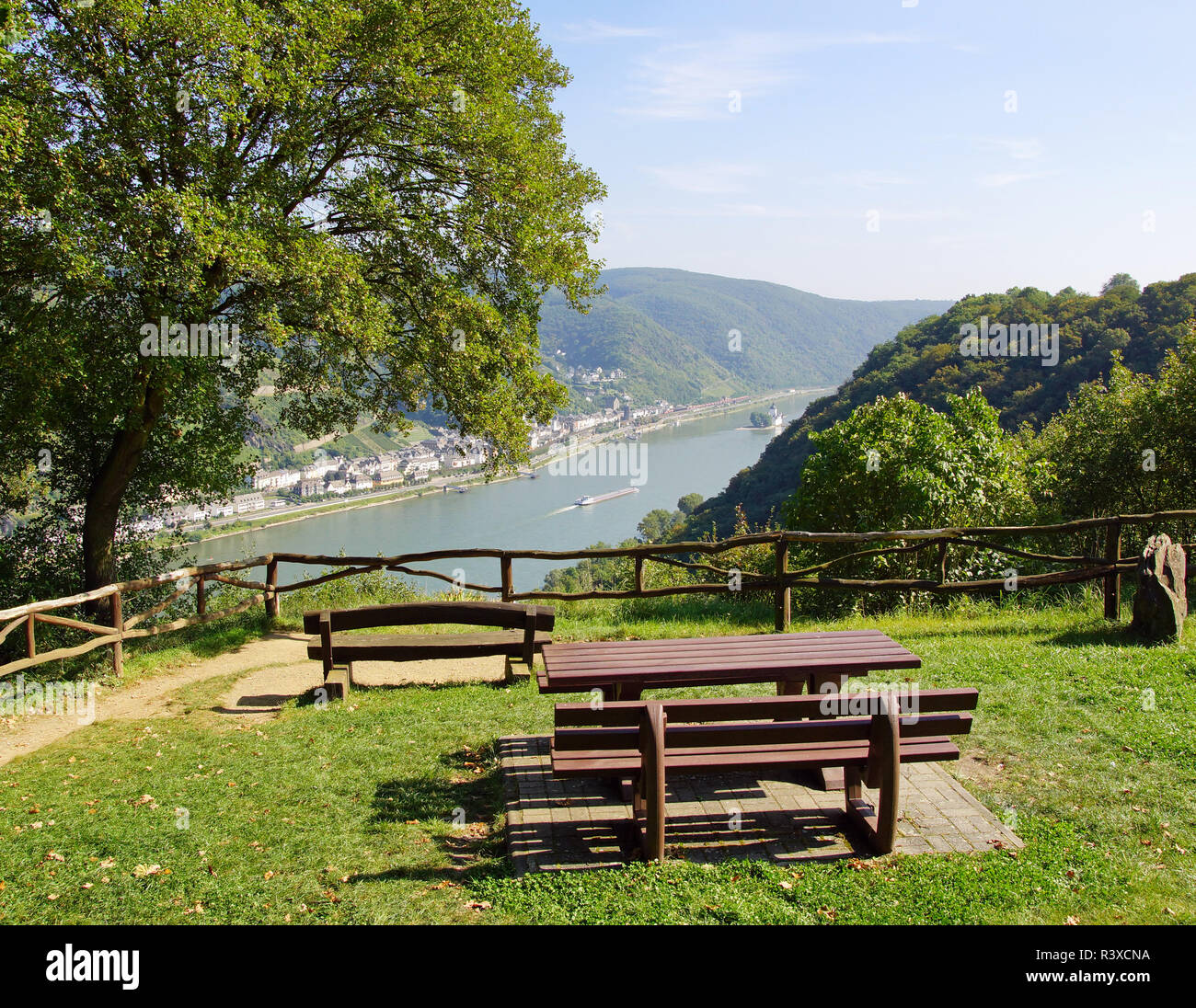 Mittelrhein panorama Stockfoto