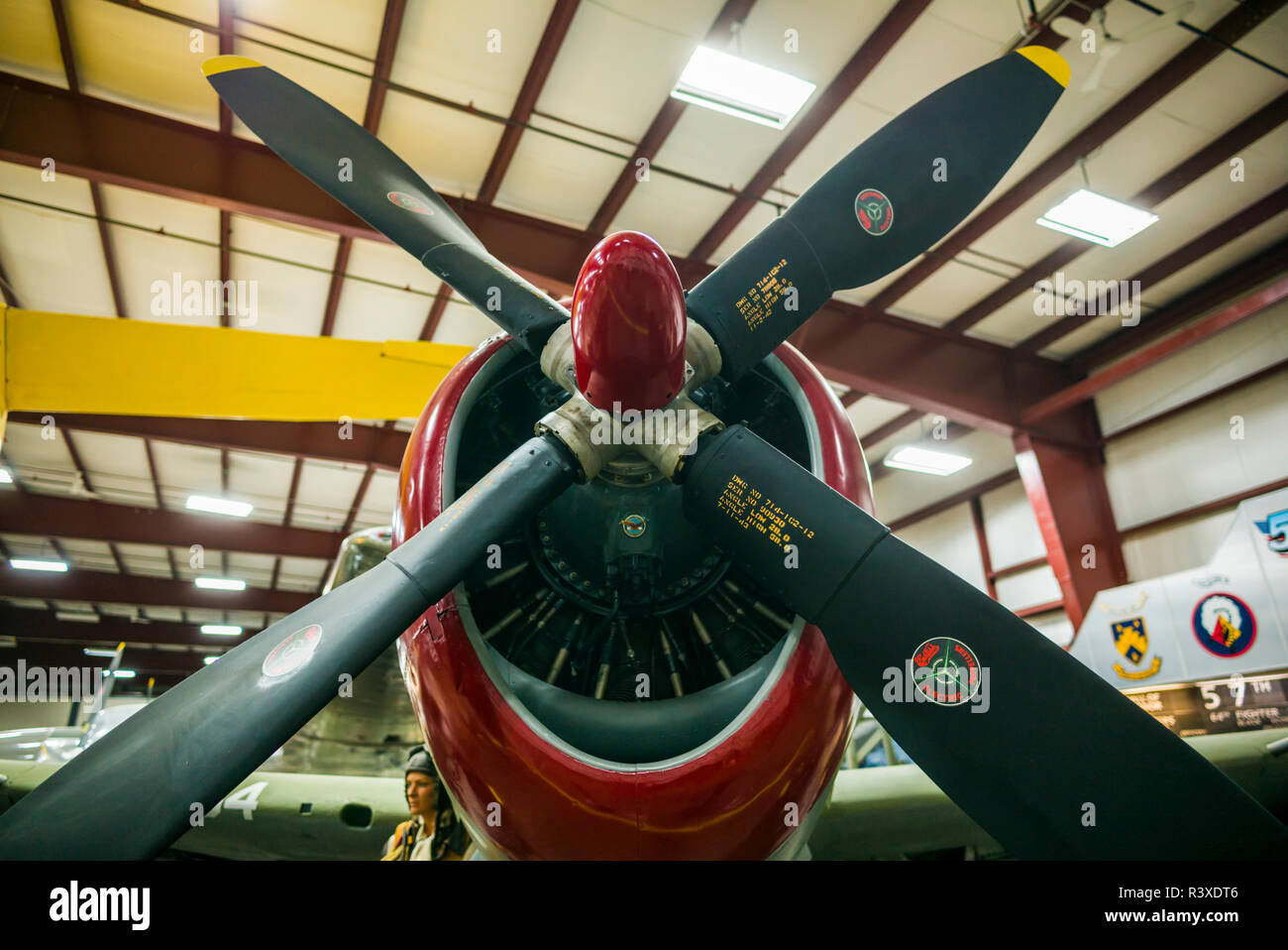 USA, Connecticut, Windsor Locks, New England Air Museum, WW2 Ära Republic P-47D Thunderbolt Fighter-Bomber Stockfoto