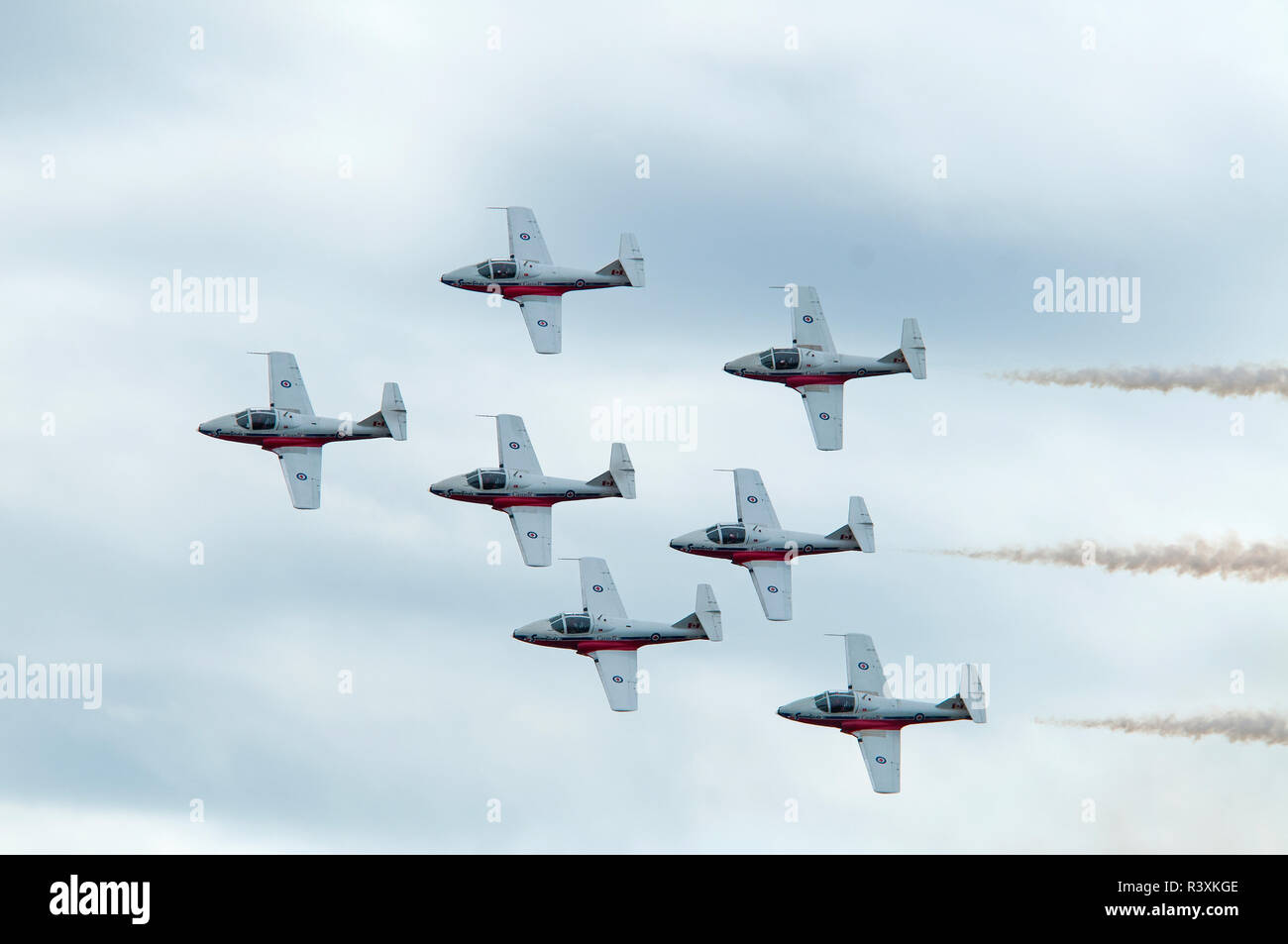 Die 431 Luft Demonstration Squadron der Royal Canadian Air Force während einer Praxis Training Tag an ihrer Home base an Stockfoto