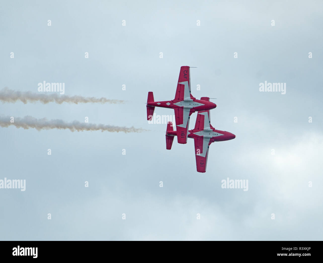 Die 431 Luft Demonstration Squadron der Royal Canadian Air Force während einer Praxis Training Tag an ihrer Home base an Stockfoto