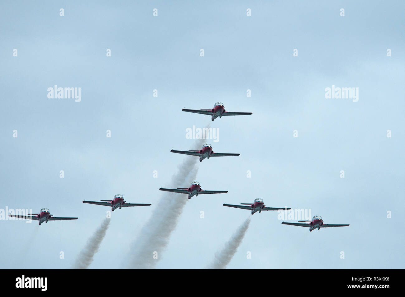 Die 431 Luft Demonstration Squadron der Royal Canadian Air Force während einer Praxis Training Tag an ihrer Home base an Stockfoto