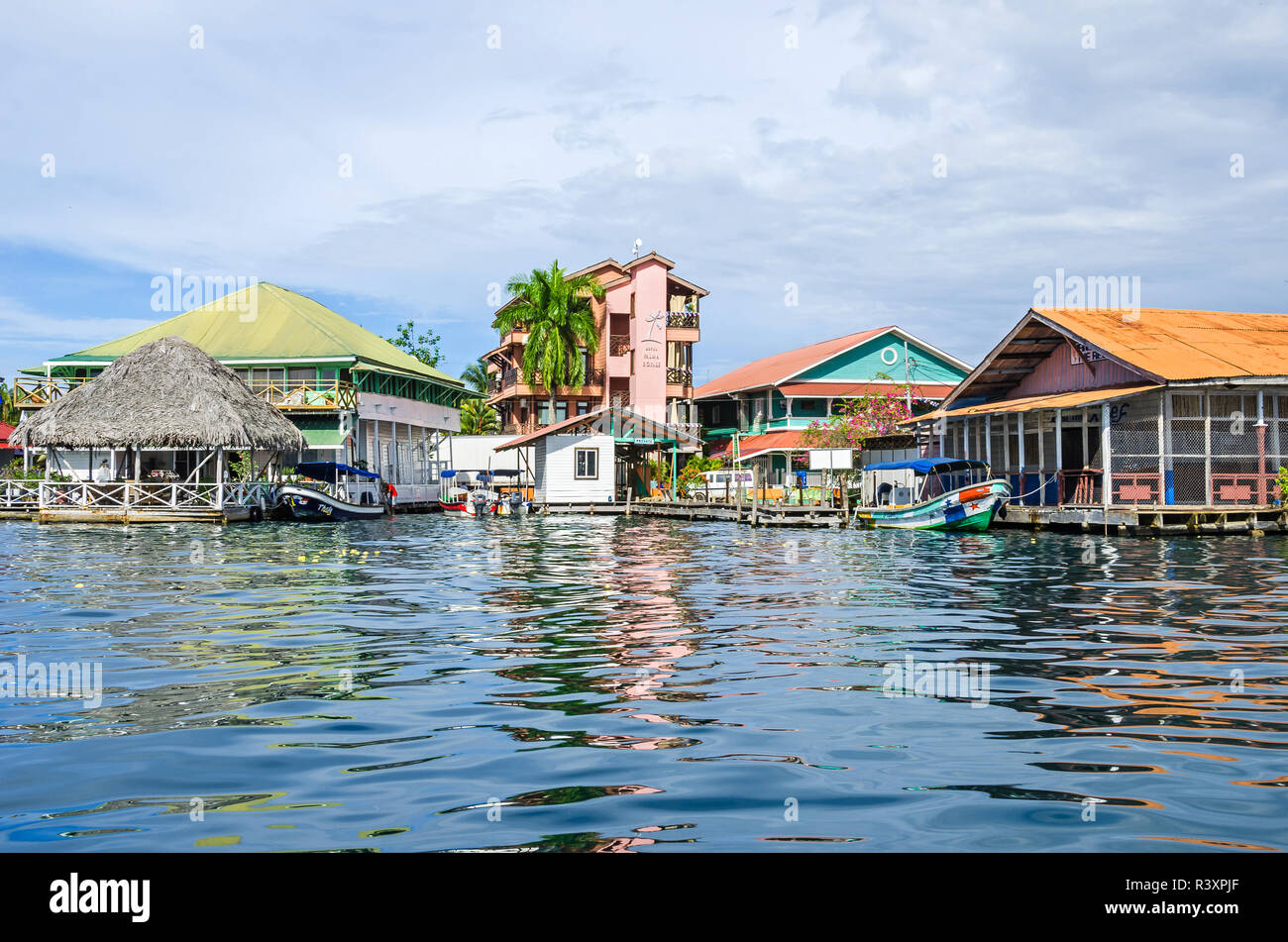 Bocas del Toro, Panama 1. November 2017 Die größte Stadt des