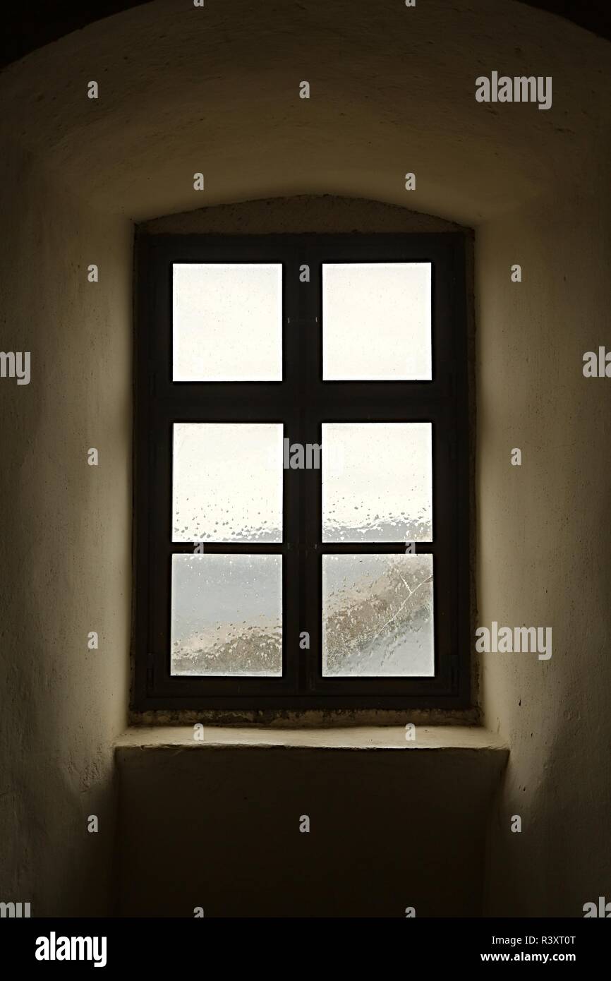 Ländliche Holzfenster Stockfoto