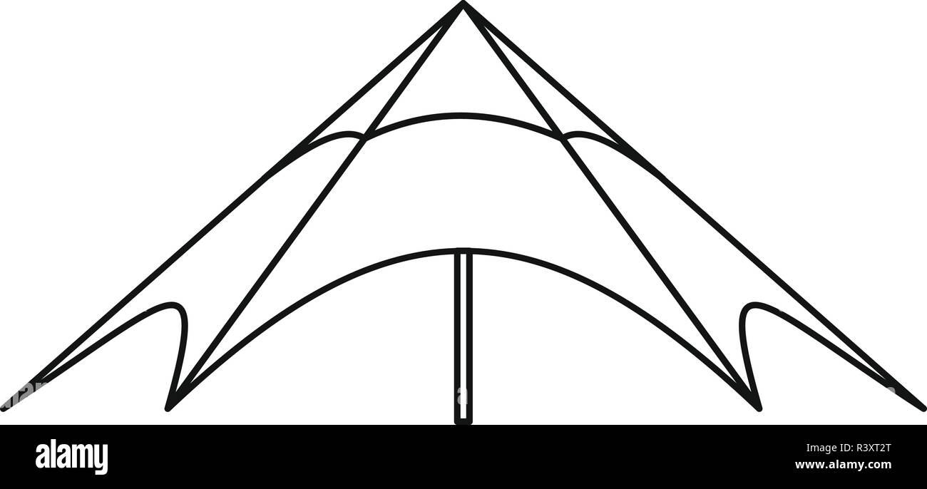 Festival Outdoor Zelt Symbol. Überblick Abbildung: Festival Outdoor Zelt vektor Symbol für Web Design auf weißem Hintergrund Stock Vektor