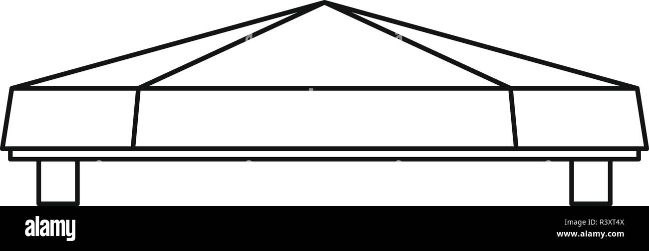 Vorzelt zelt Symbol. Überblick Abbildung: vorzelt Zelt vektor Symbol für Web Design auf weißem Hintergrund Stock Vektor