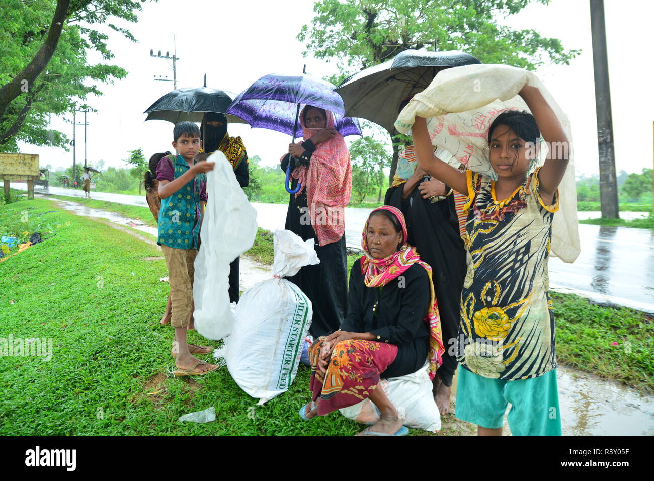 Rohingya-flüchtlinge in Bangladesch Stockfoto