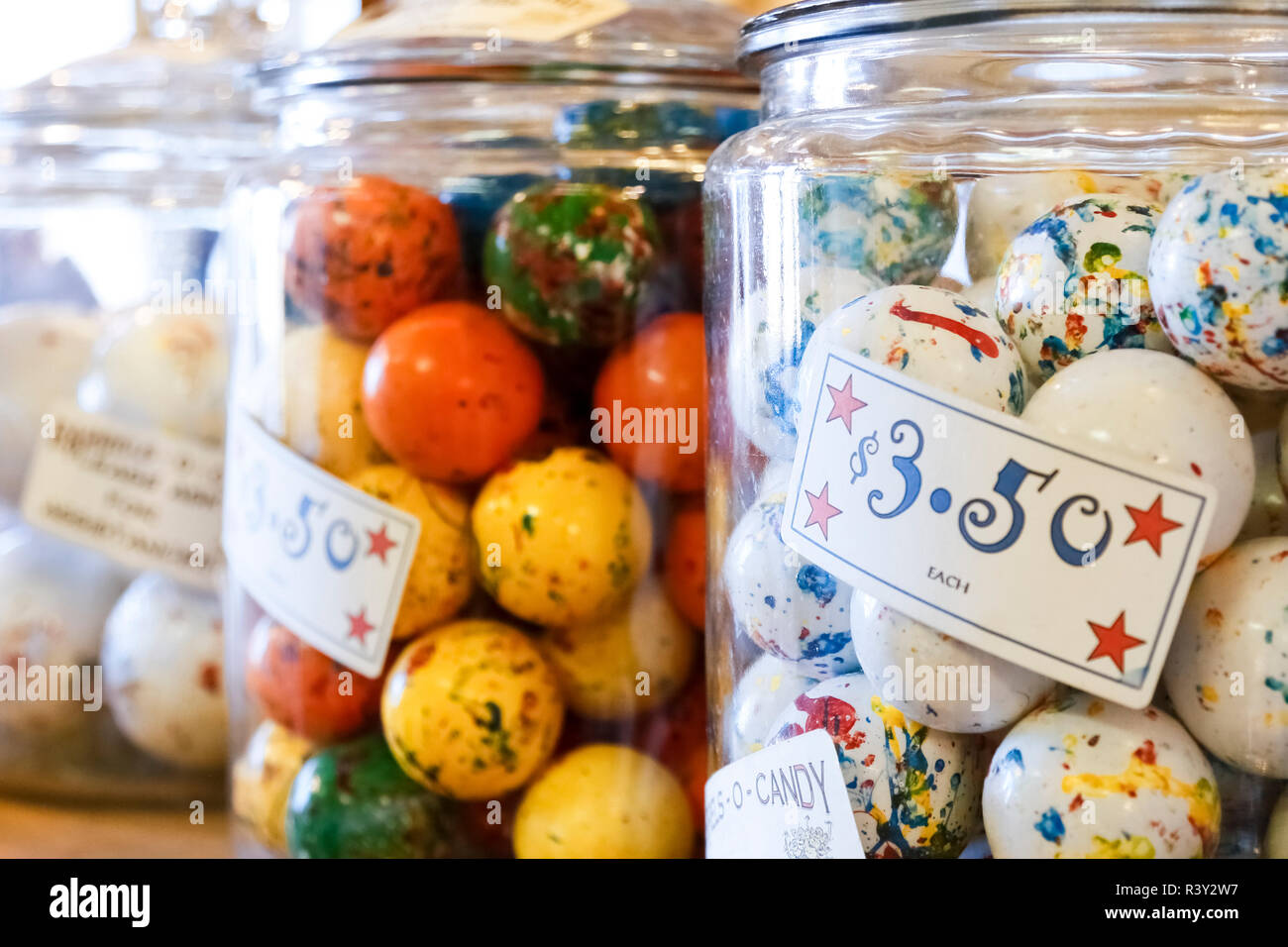Jawbreakers in einem Candy Shop, Virginia City, Nevada, USA Stockfoto