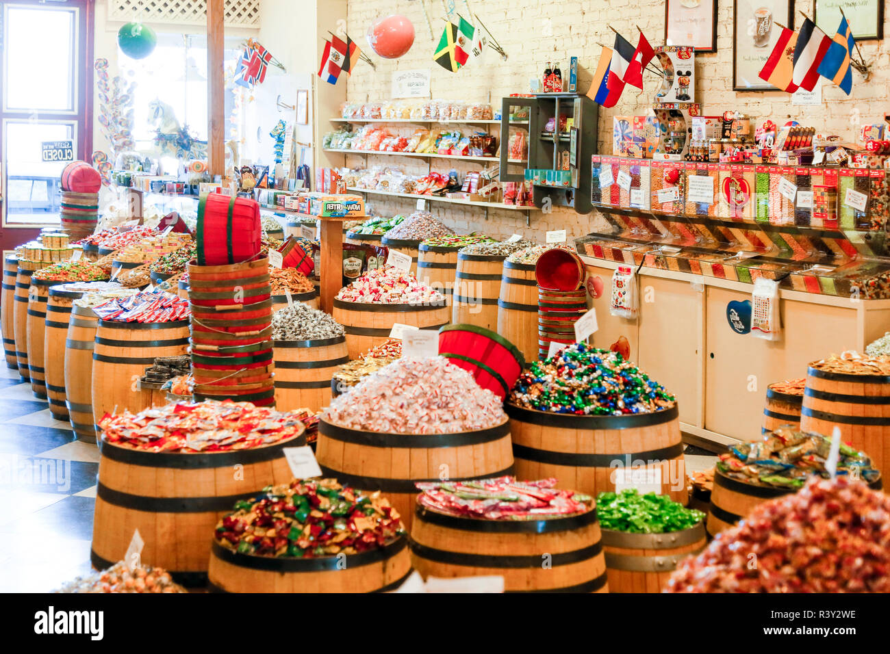 Barrel candy, Virginia City, Nevada, USA Stockfoto