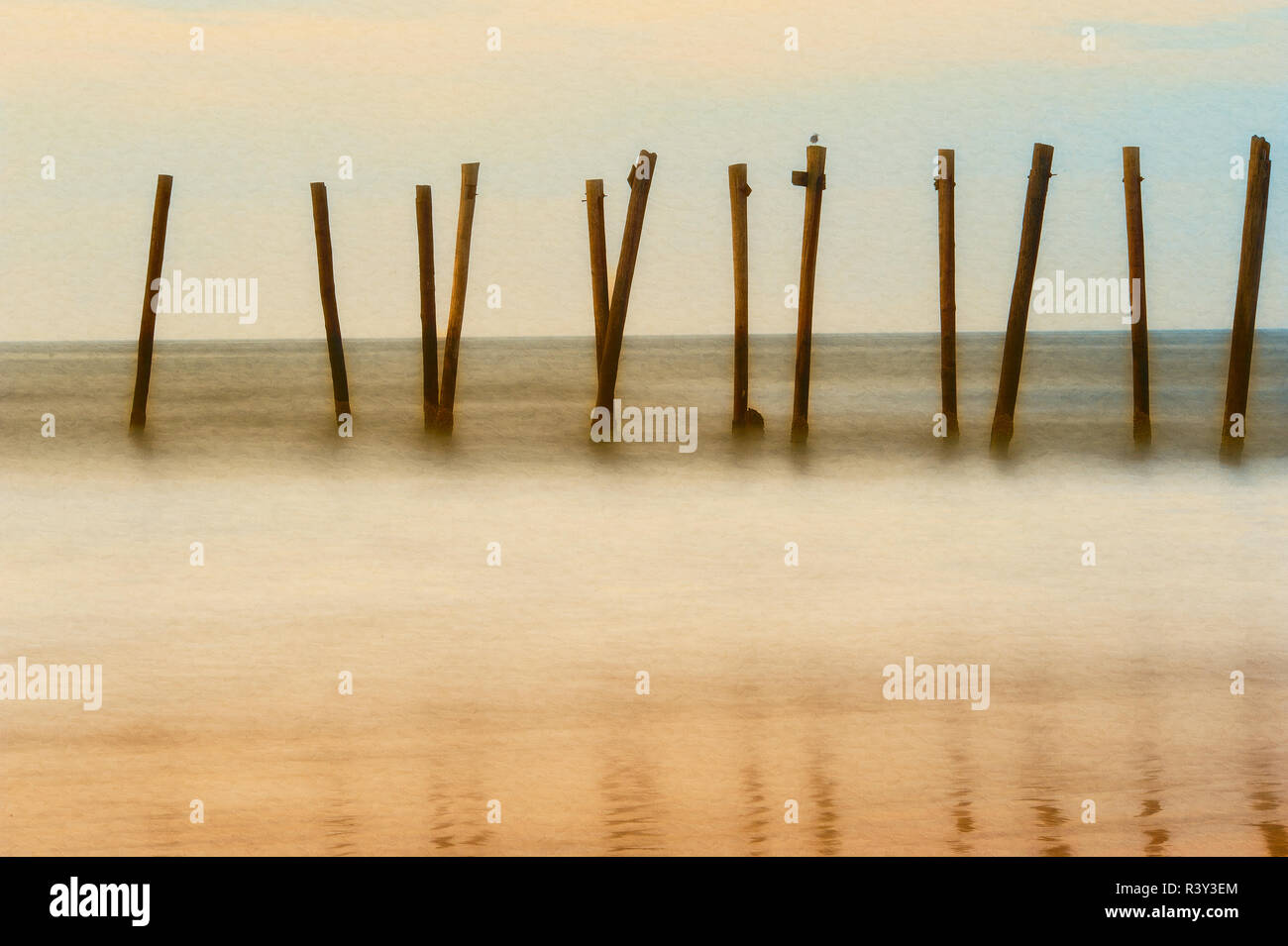 Cape May, New Jersey, USA, Morgen, Pier, sunrise Stockfoto