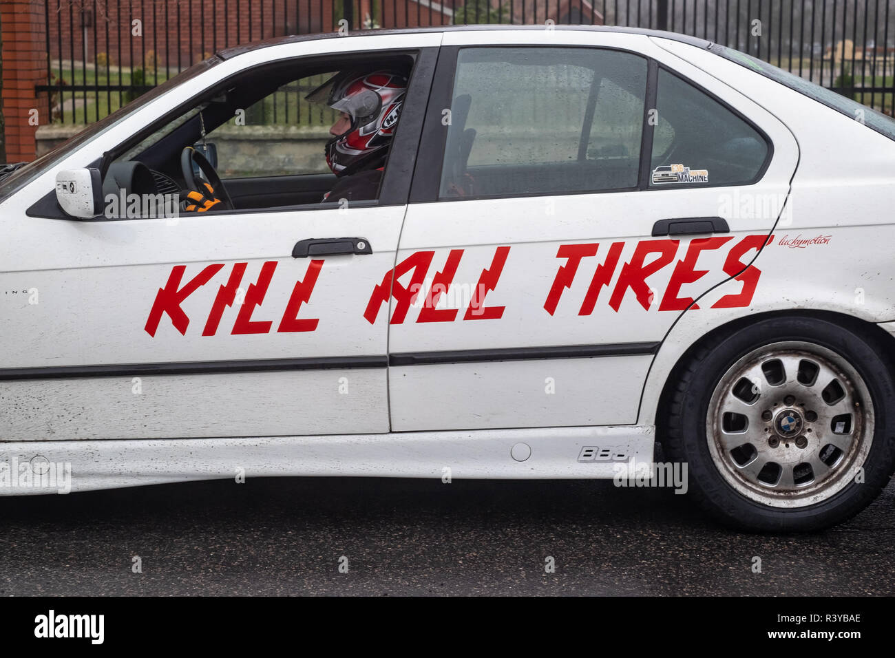 Zgierz, Polen. 24. November 2018. Über 50 Fahrer und ihre Drift Autos, einige von dann mit 500-700 PS-Motoren sind Treffen ist Zgierz in Zentral Polen für Saison schließen. Fertig. Robert Pastryk/Alamy leben Nachrichten Stockfoto