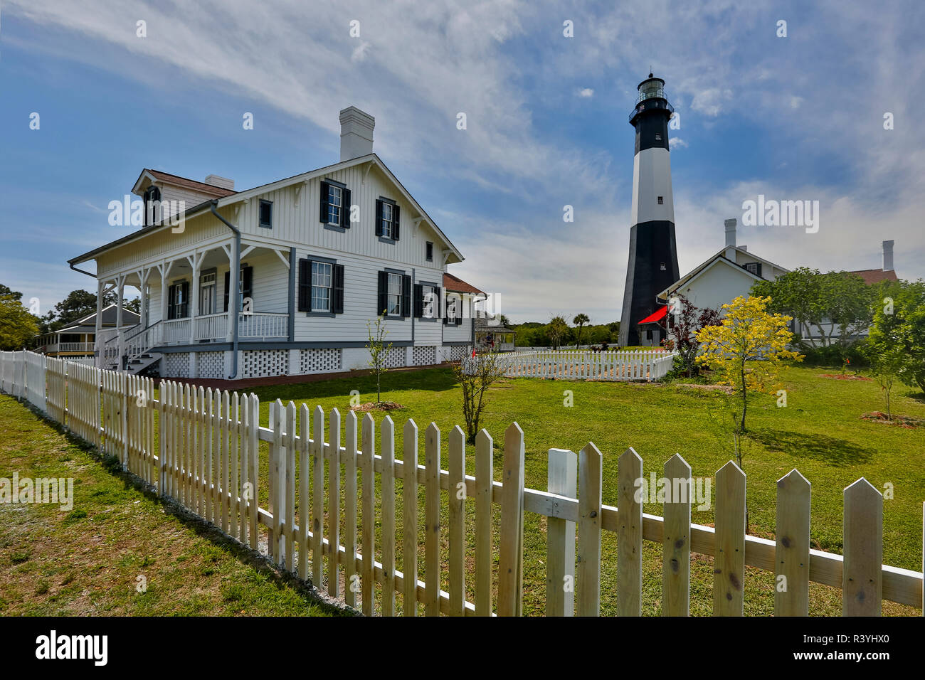 Tybee Island Lighthouse östlich von Savannah, Georgia Stockfoto