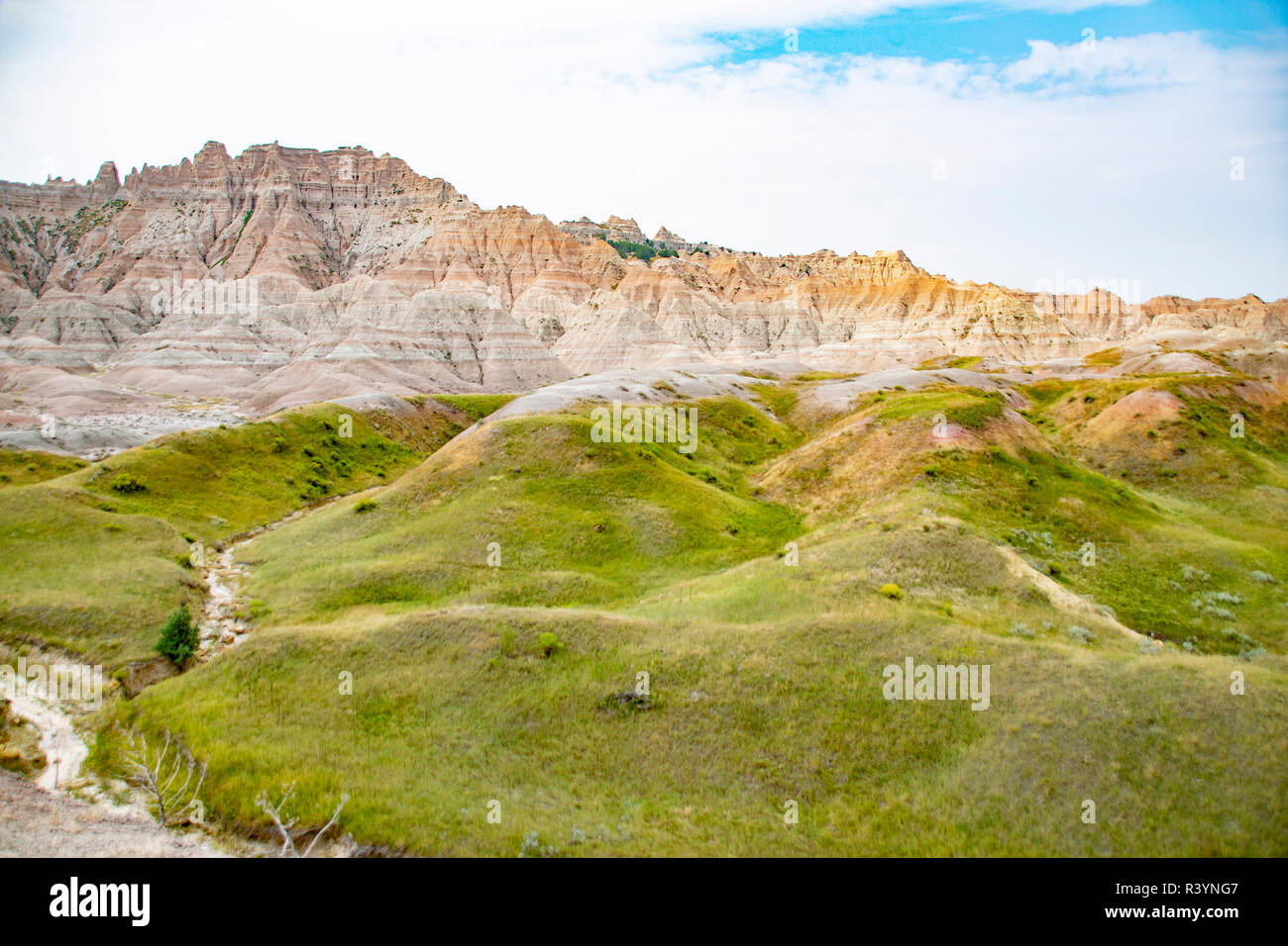 Badlands Nationalpark, South Dakota. Stockfoto