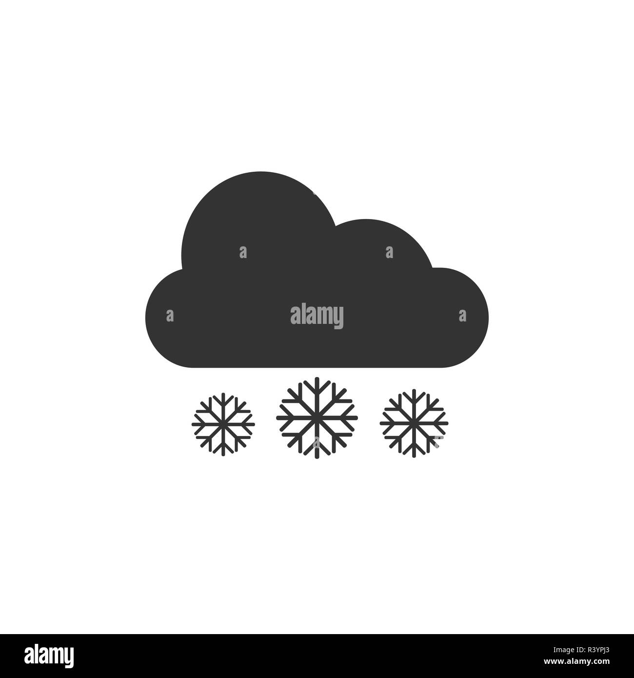 Wetter Schnee Symbol. Vector Illustration flach Stock Vektor