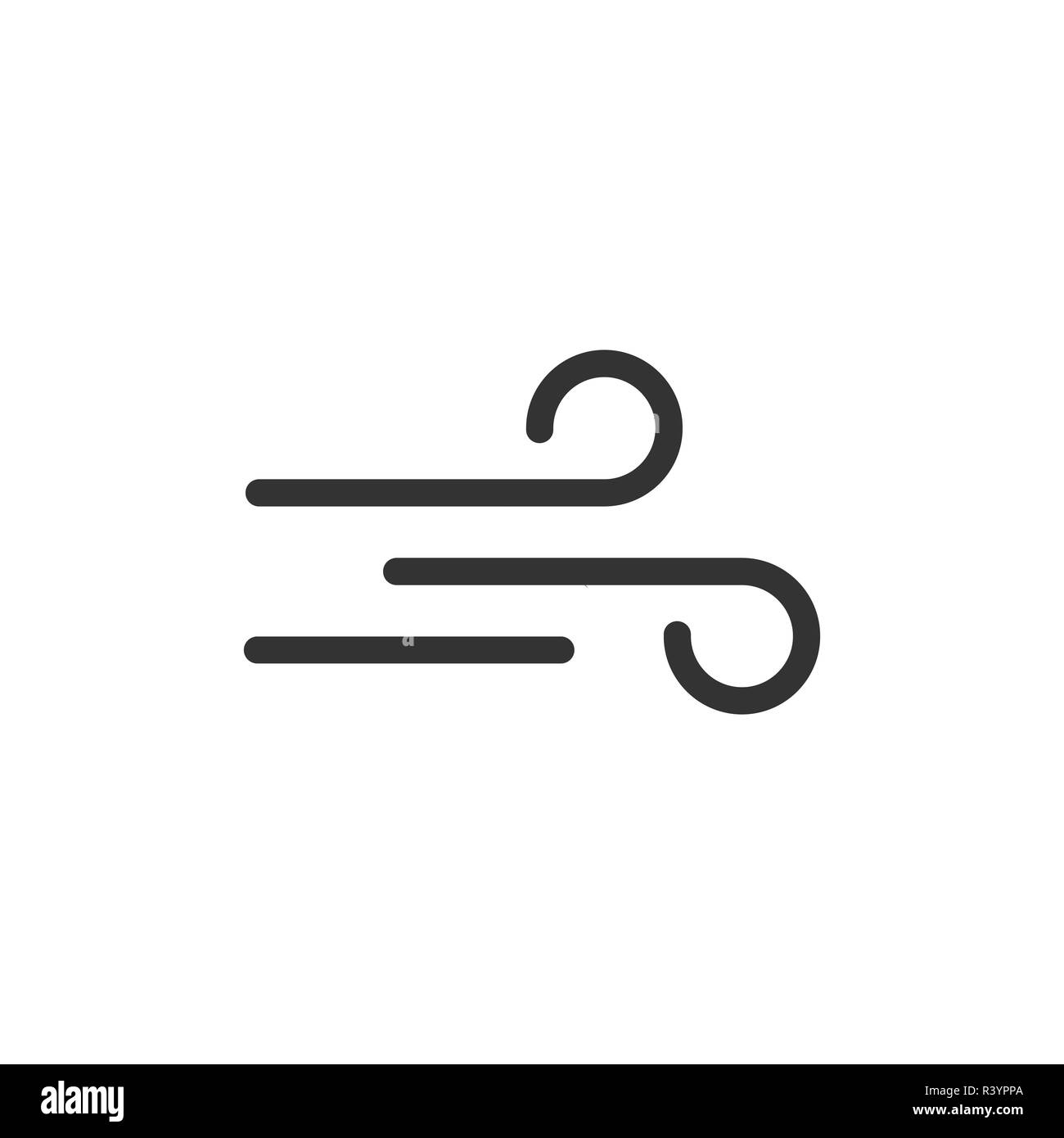 Wehende wind Symbol. Vector Illustration flach Stock Vektor