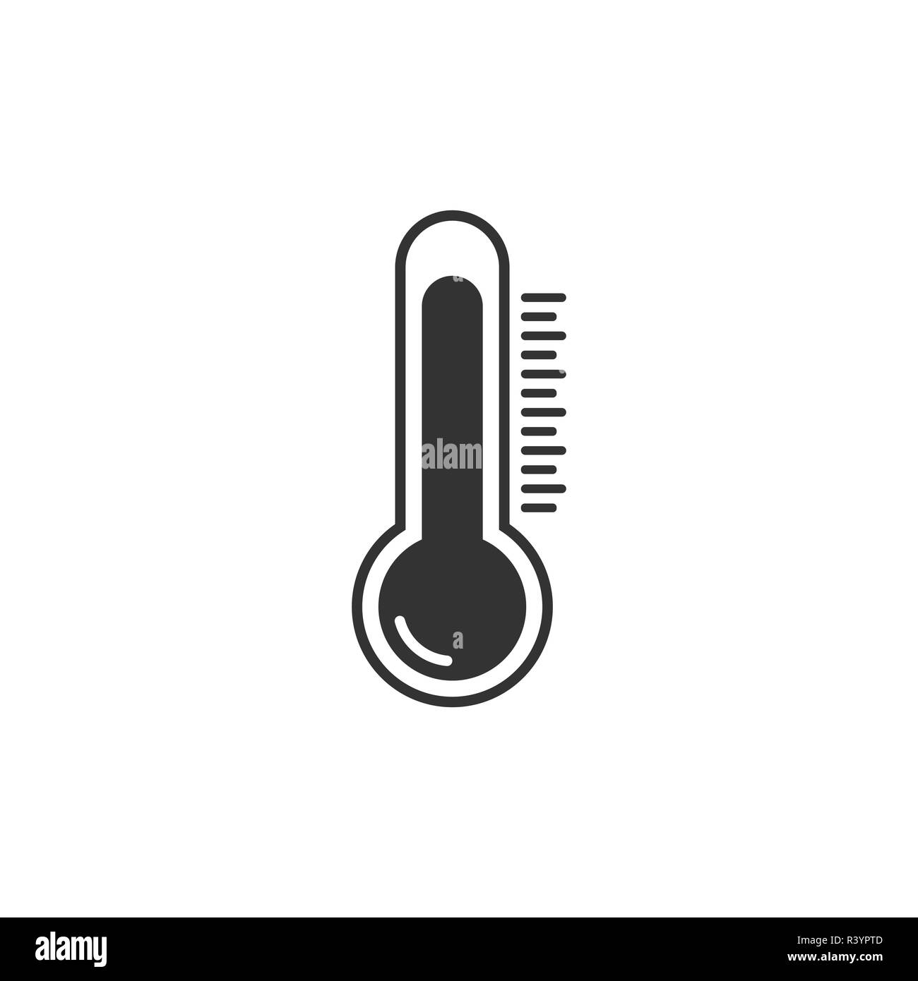 Thermometer Symbol, Vector Illustration flachbild Temperatur Stock Vektor