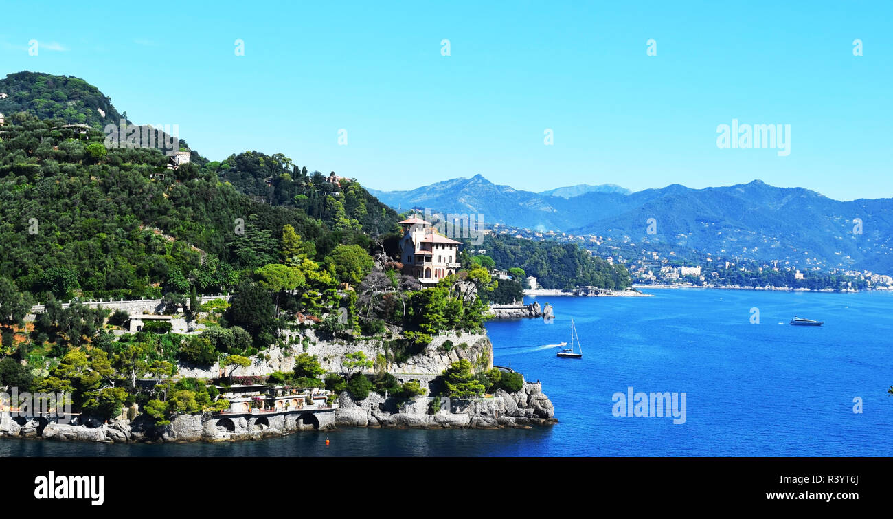 Santa Margherita Ligure Küste von Portofino Stockfoto