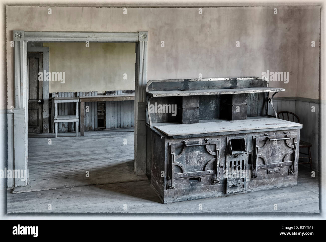 Im Bannack Geisterstadt Interieur des Hotel Meade Stockfoto
