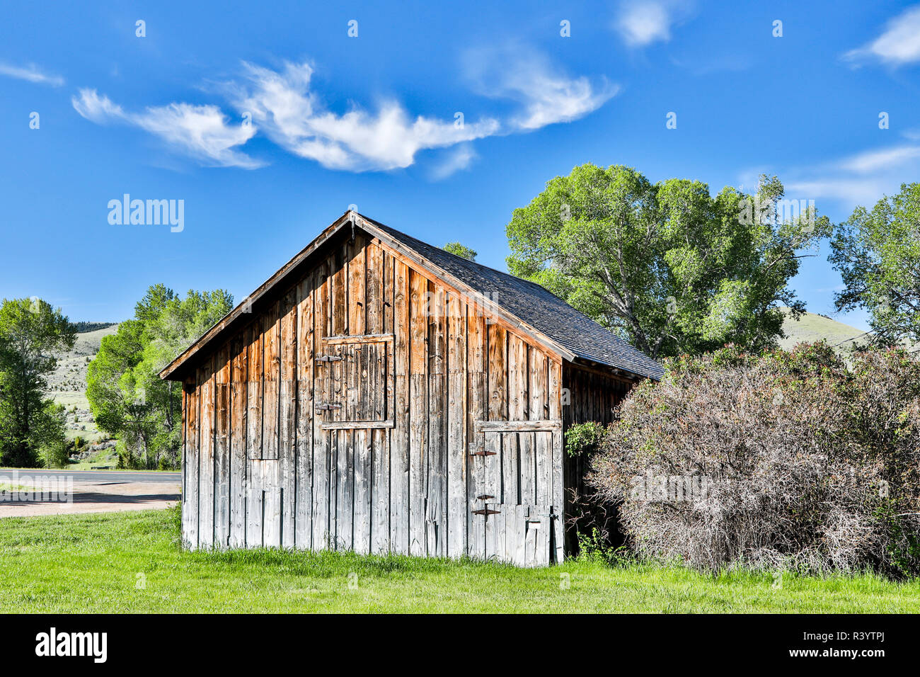 USA, Montana. Nevada City, Zugdepot Stockfoto